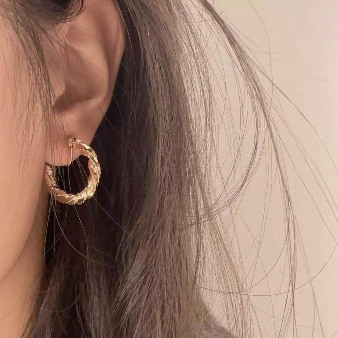 Möbius Strip Clip-On Hoop Earring
