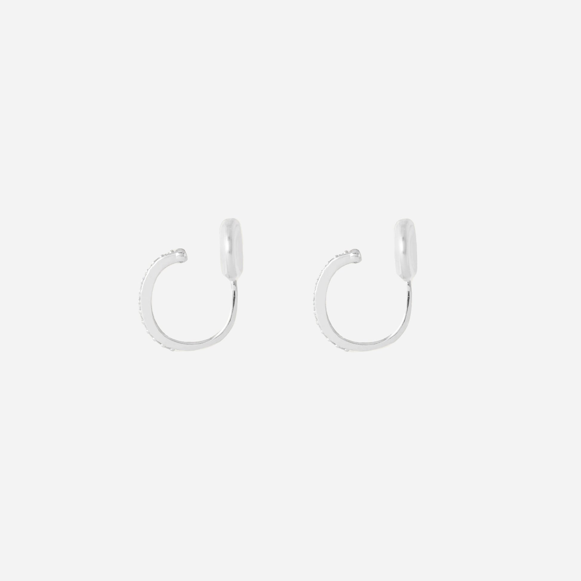 Pavé Hoop Clip-On Earrings - SOMIY