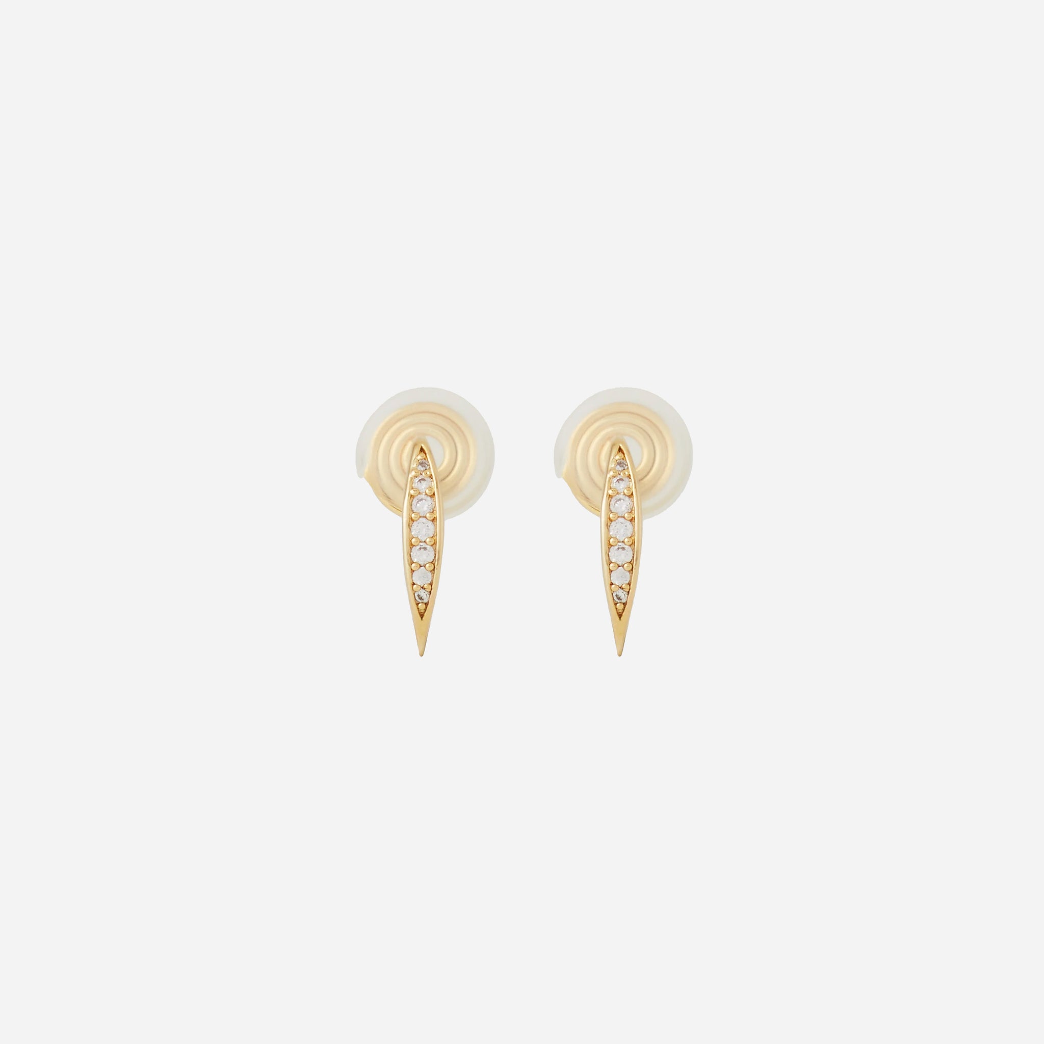 Pavé Huggie Clip-On Earrings - SOMIY