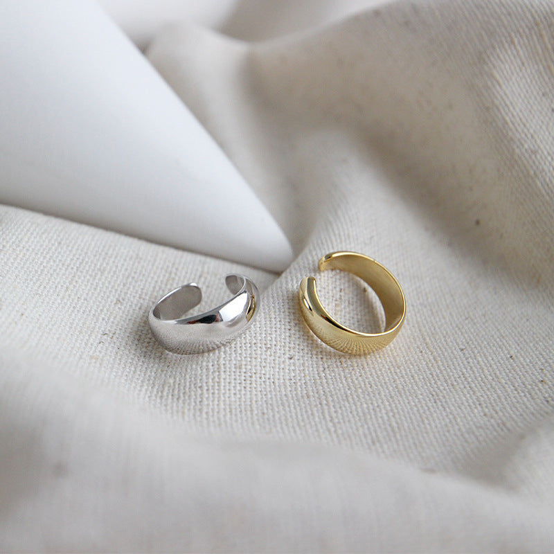 S925 Sterling Zilver Minimalistische Gepolijste Oorklem