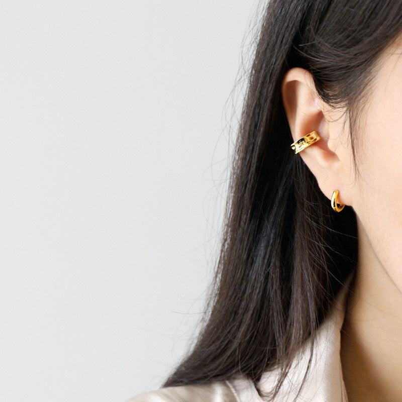 S925 Sterling Silver Minimalist Ear Cuff ear cuff for non-pierced ears – SOMIY