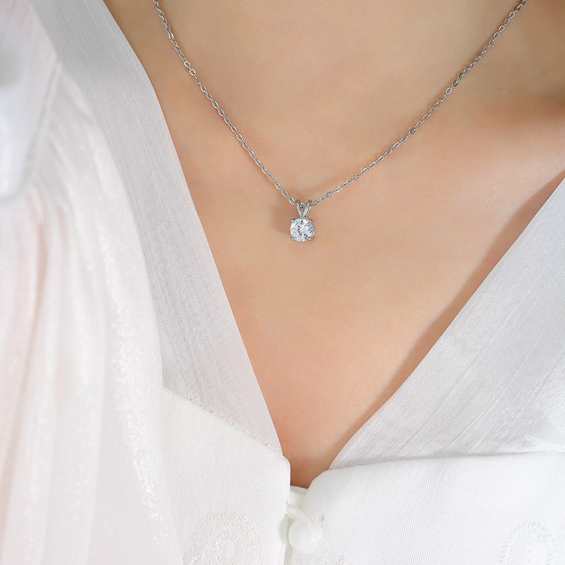 Classic Four-Prong Zirconia Necklace
