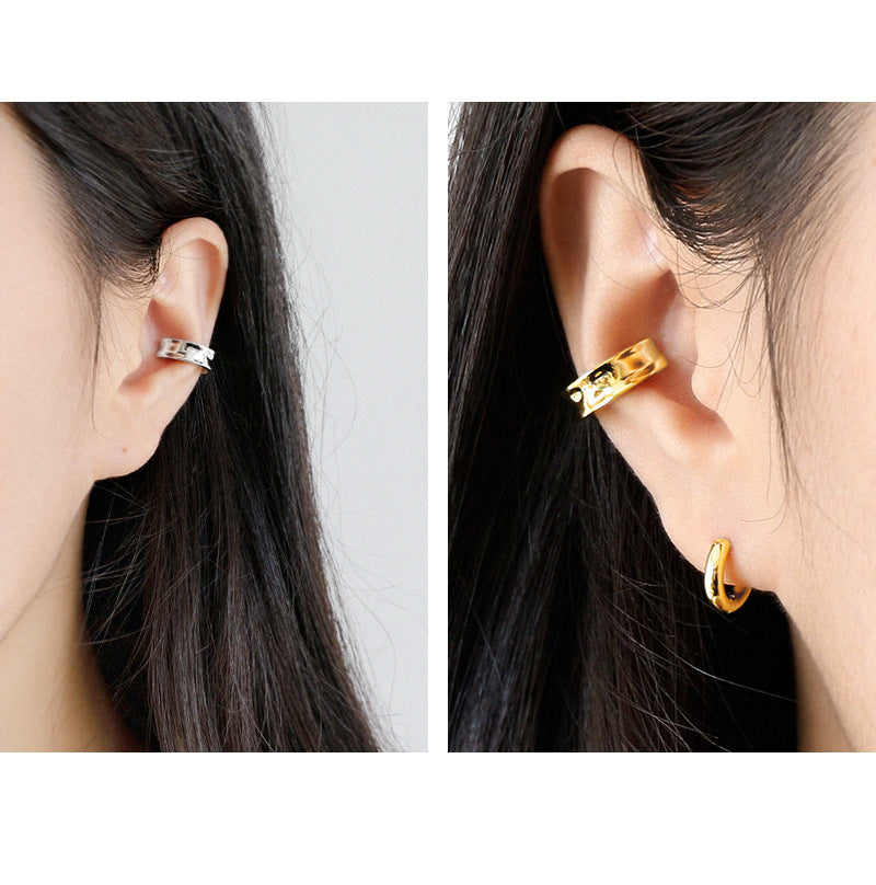 S925 Sterling Silver Minimalist Ear Cuff ear cuff for non-pierced ears – SOMIY