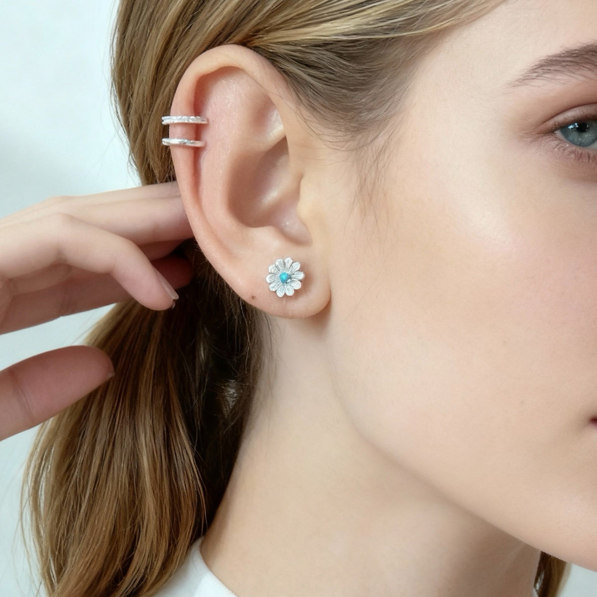 Diamantsatt parallell öronmanschett