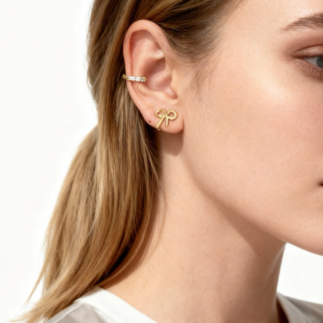 Goldstud clip-on earrings by SOMIY – pain-free non-pierced jewelry for everyday wear