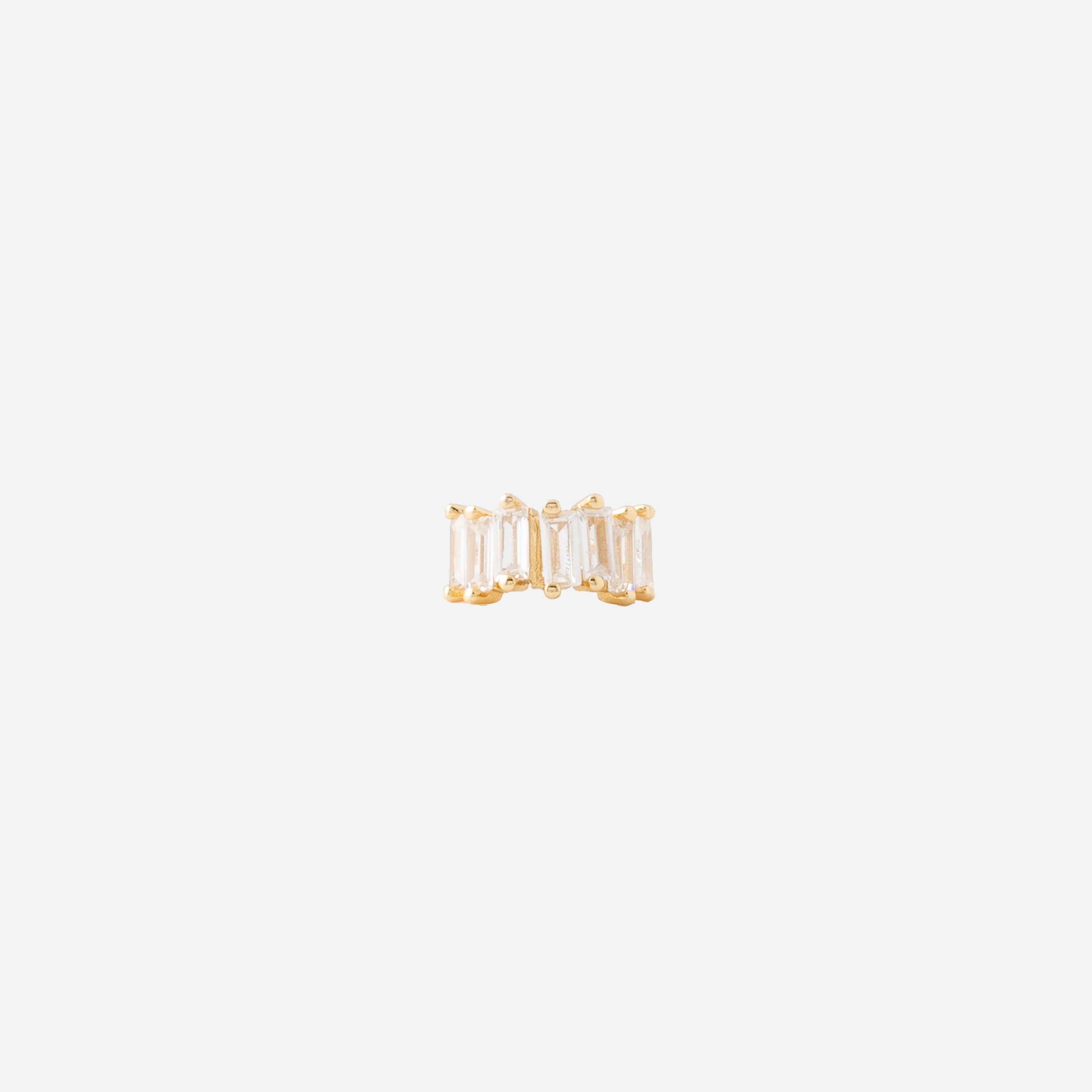Irregular Rectangular Diamond Ear Cuff - SOMIY