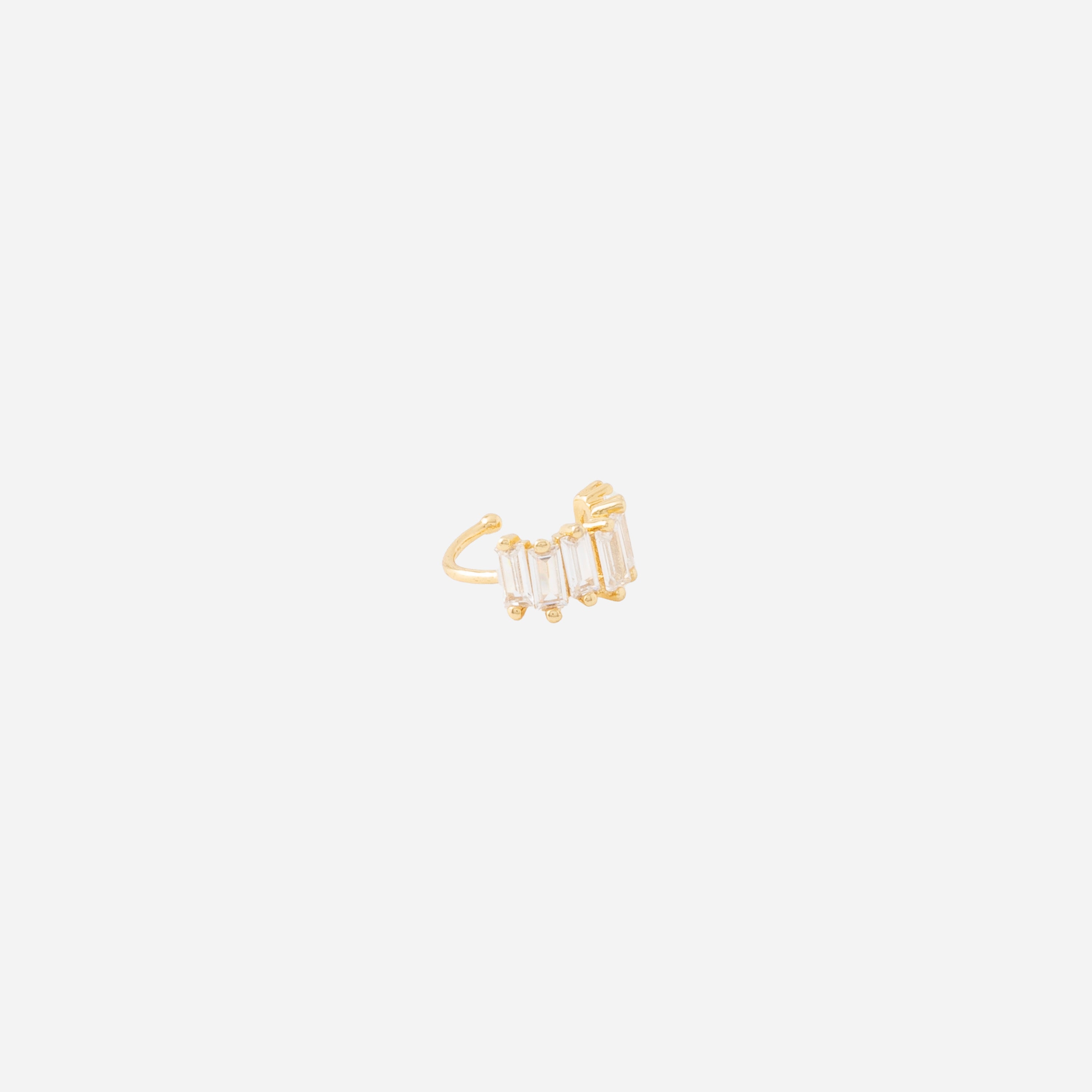 Irregular Rectangular Diamond Ear Cuff - SOMIY