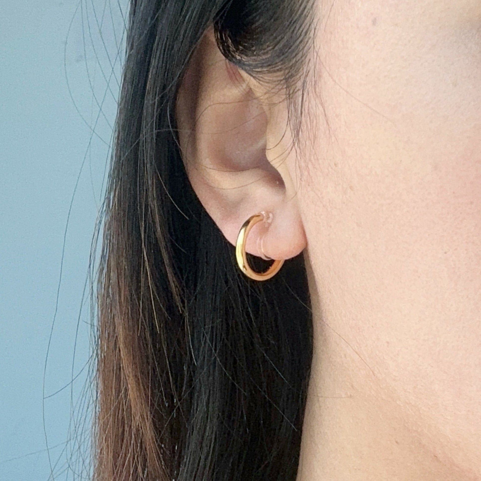hoop clip-on earrings by SOMIY – pain-free non-pierced jewelry for everyday wear