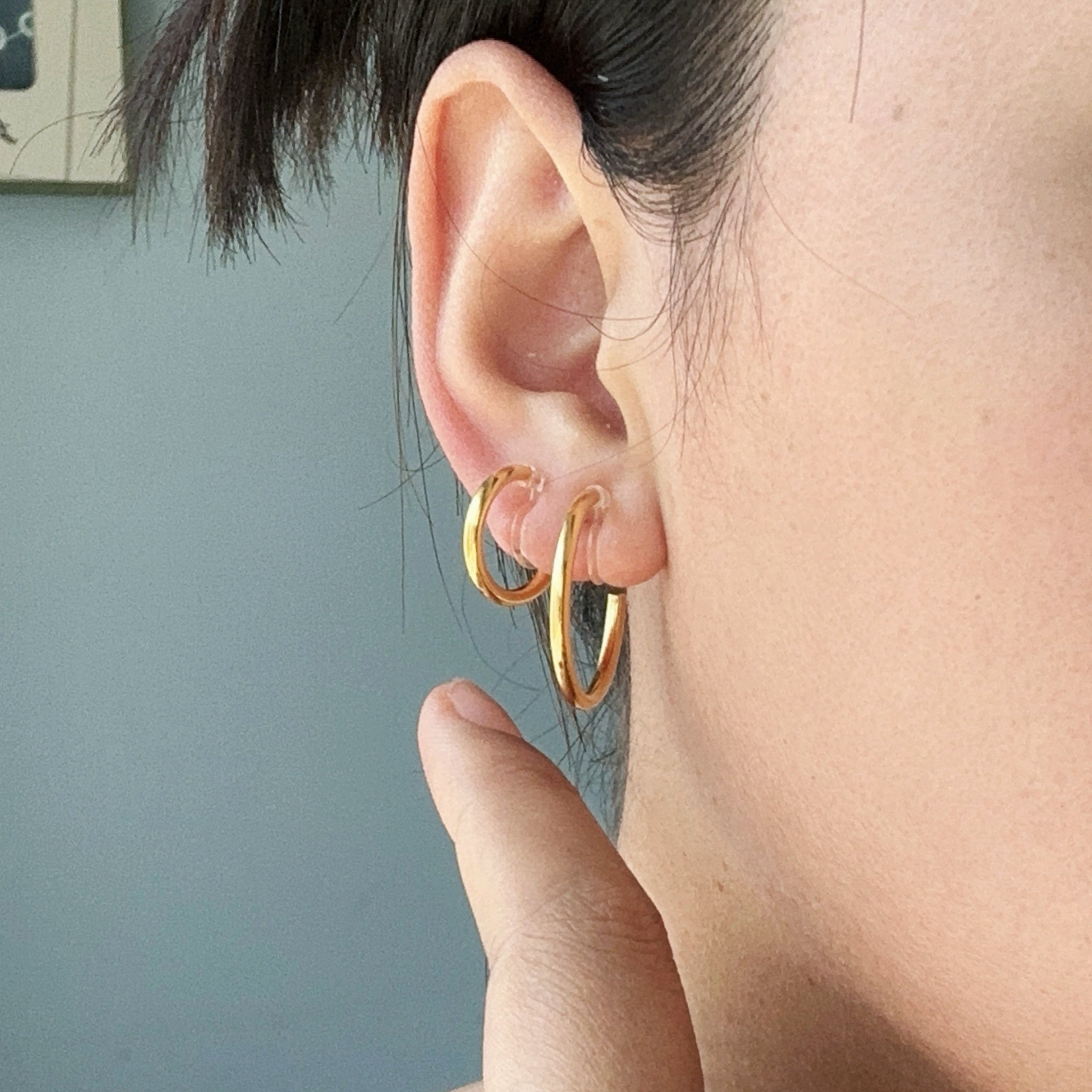 hoop clip-on earrings by SOMIY – pain-free non-pierced jewelry for everyday wear