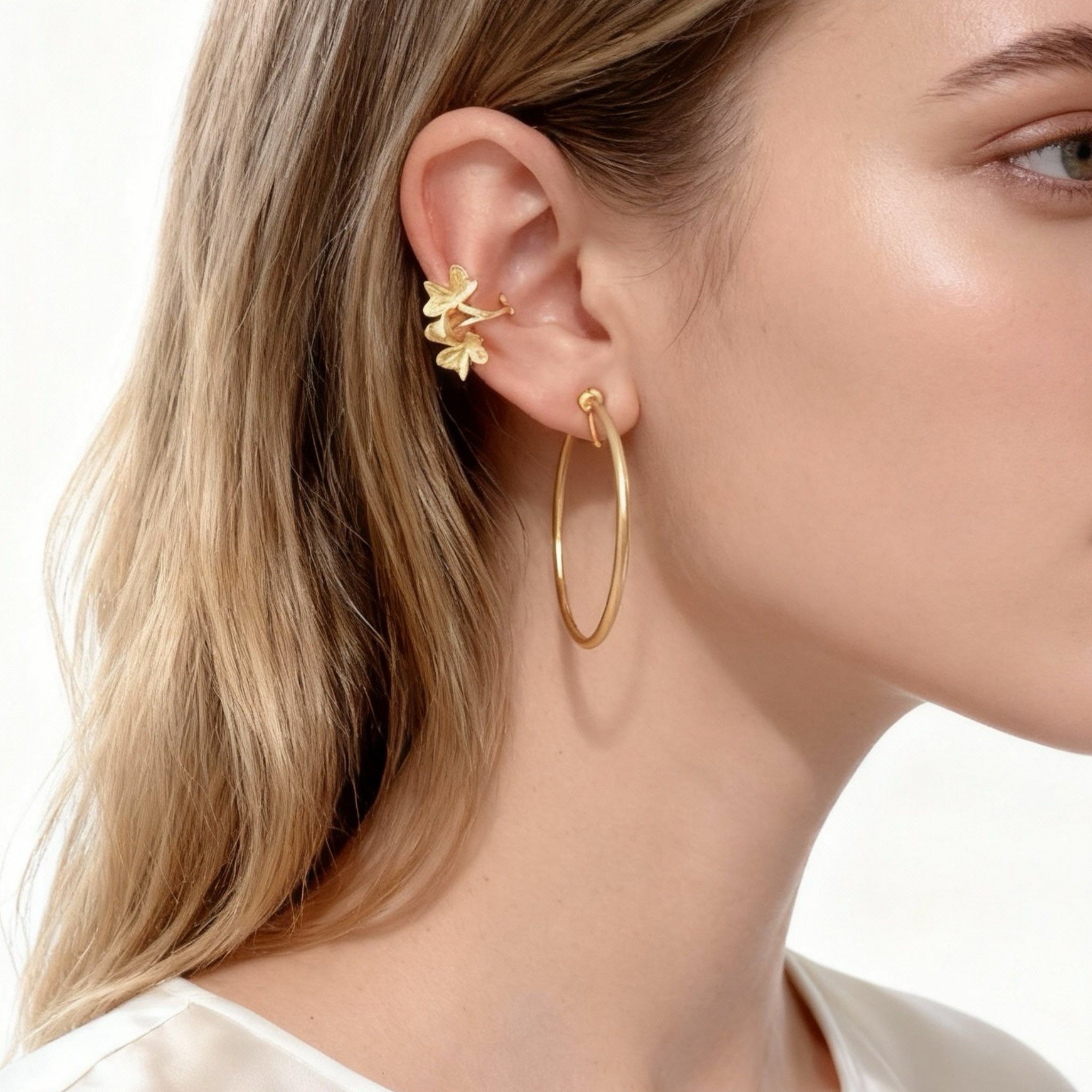 S925 Sterling Silver Clover Ear Cuff ear cuff for non-pierced ears – SOMIY