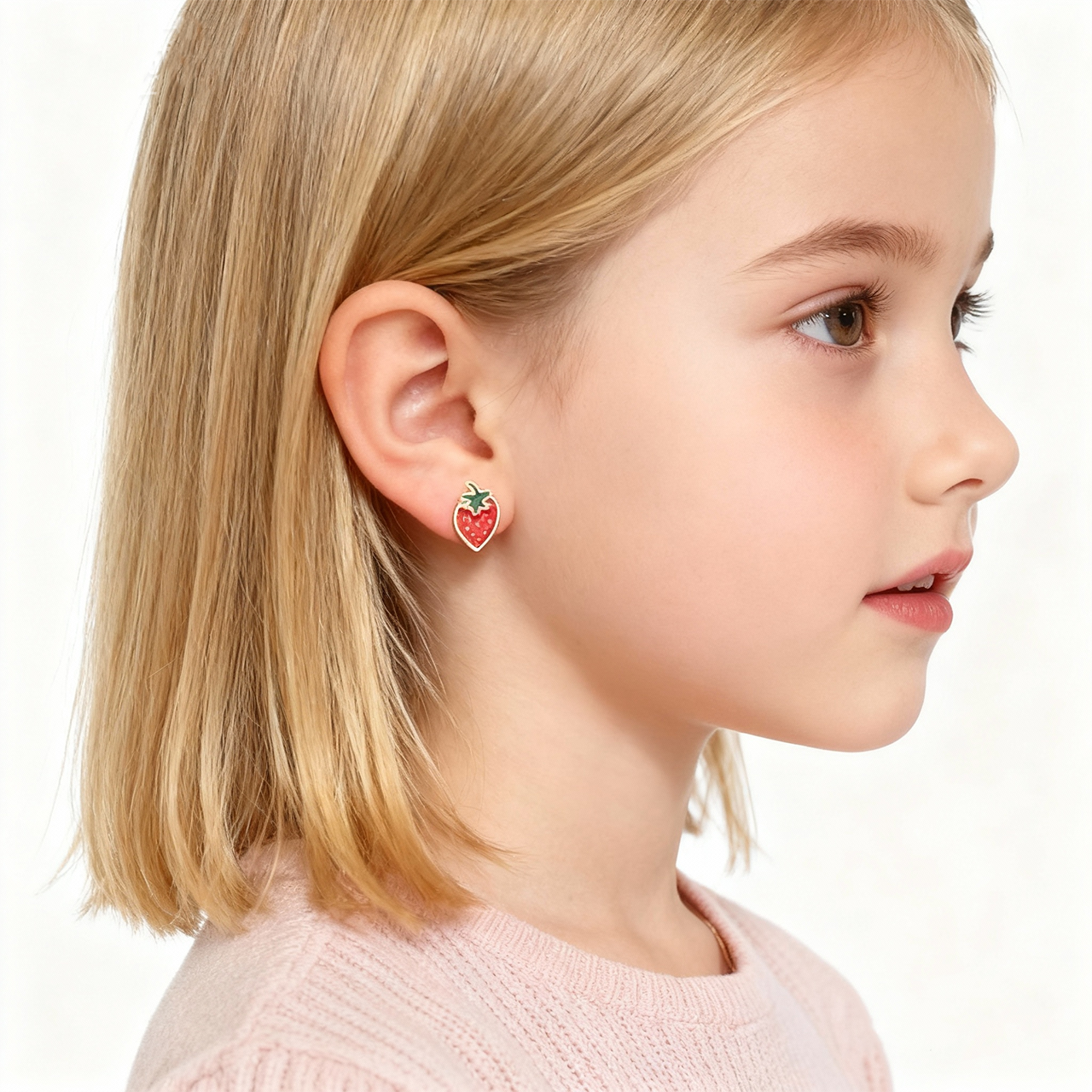 Aardbei Schattige Clip Op Oorbellen