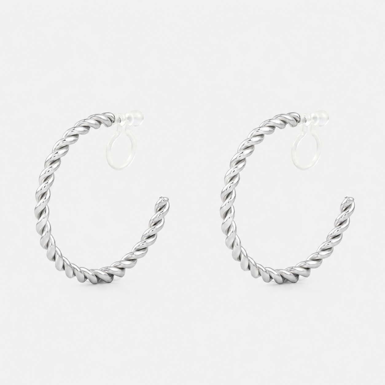 Large Spiral Hoop Clip-On Earrings by SOMIY