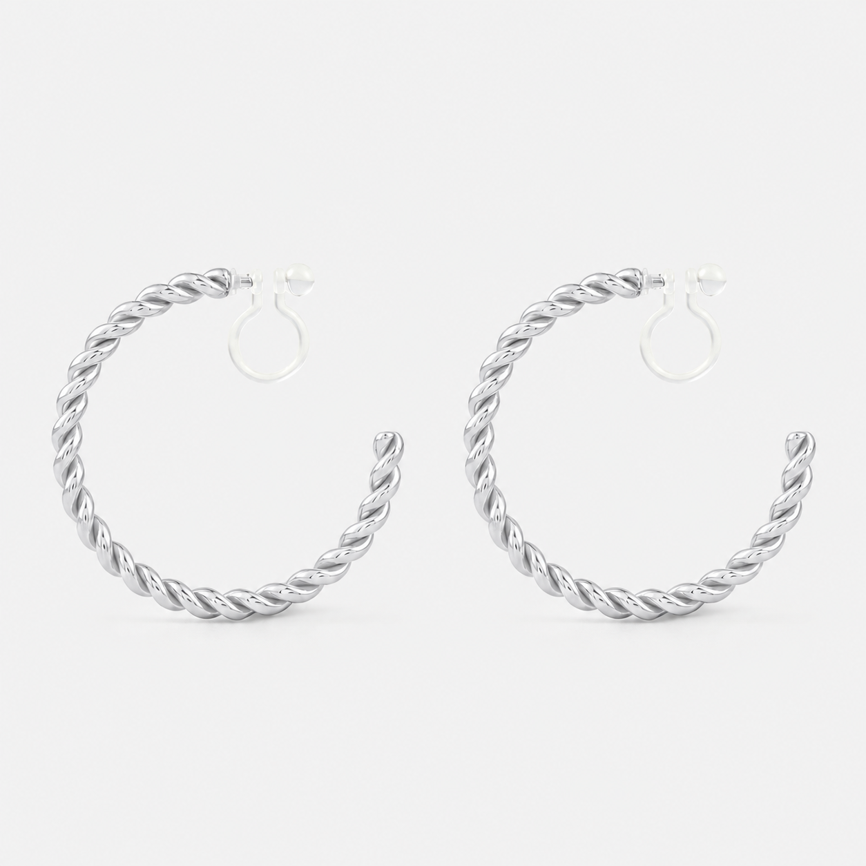 Large Spiral Hoop Clip-On Earrings by SOMIY