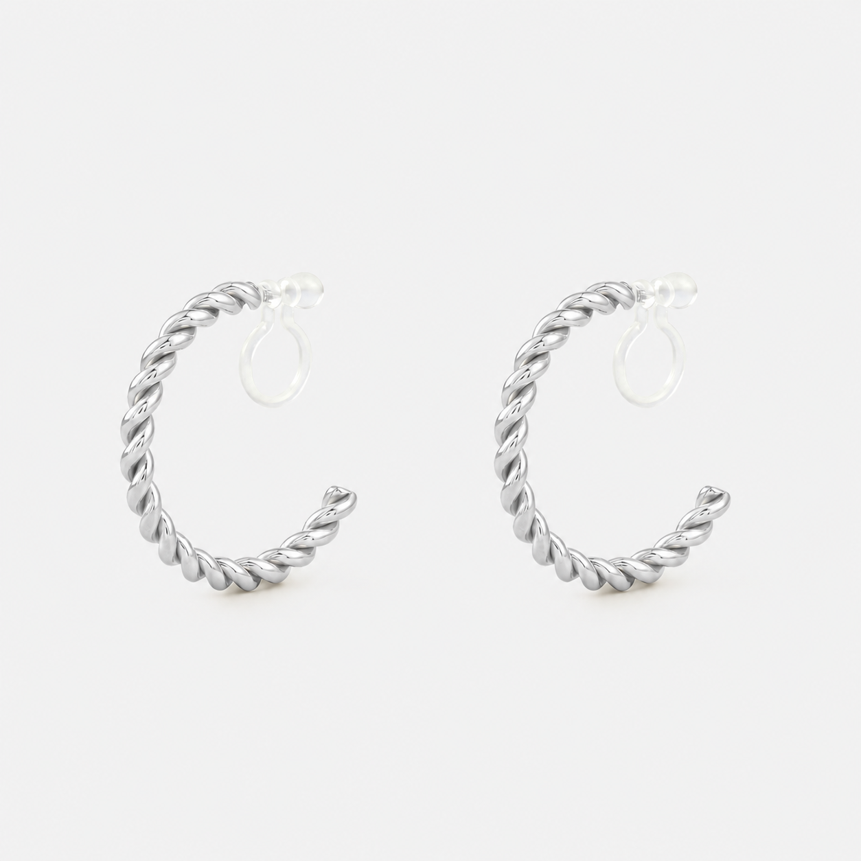 Medium Spiral Hoop Clip-On Earrings by SOMIY