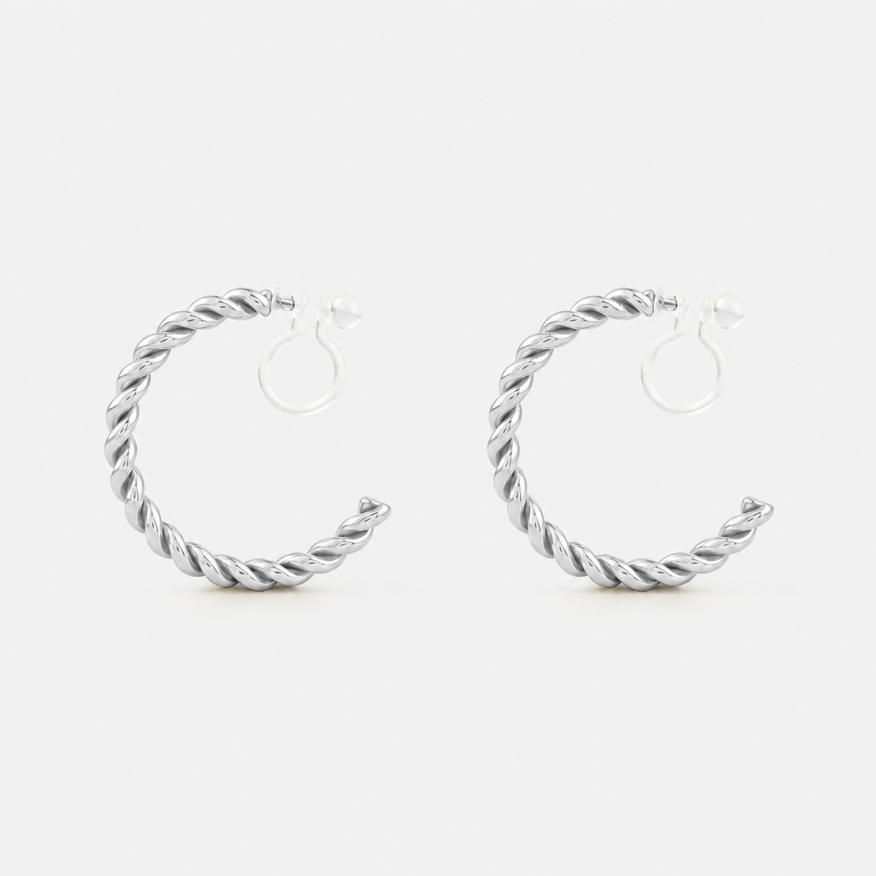 Medium Spiral Hoop Clip-On Earrings by SOMIY