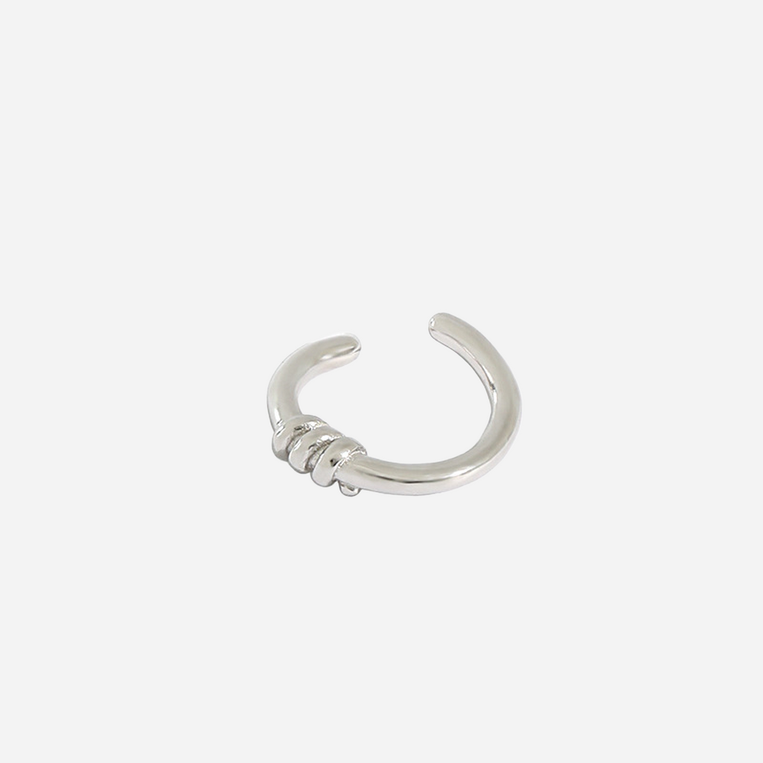 S925 Sterling Silver French Knot Braided Ear Cuff by SOMIY | S925 Sterling Silver Ear Cuff Jewelry