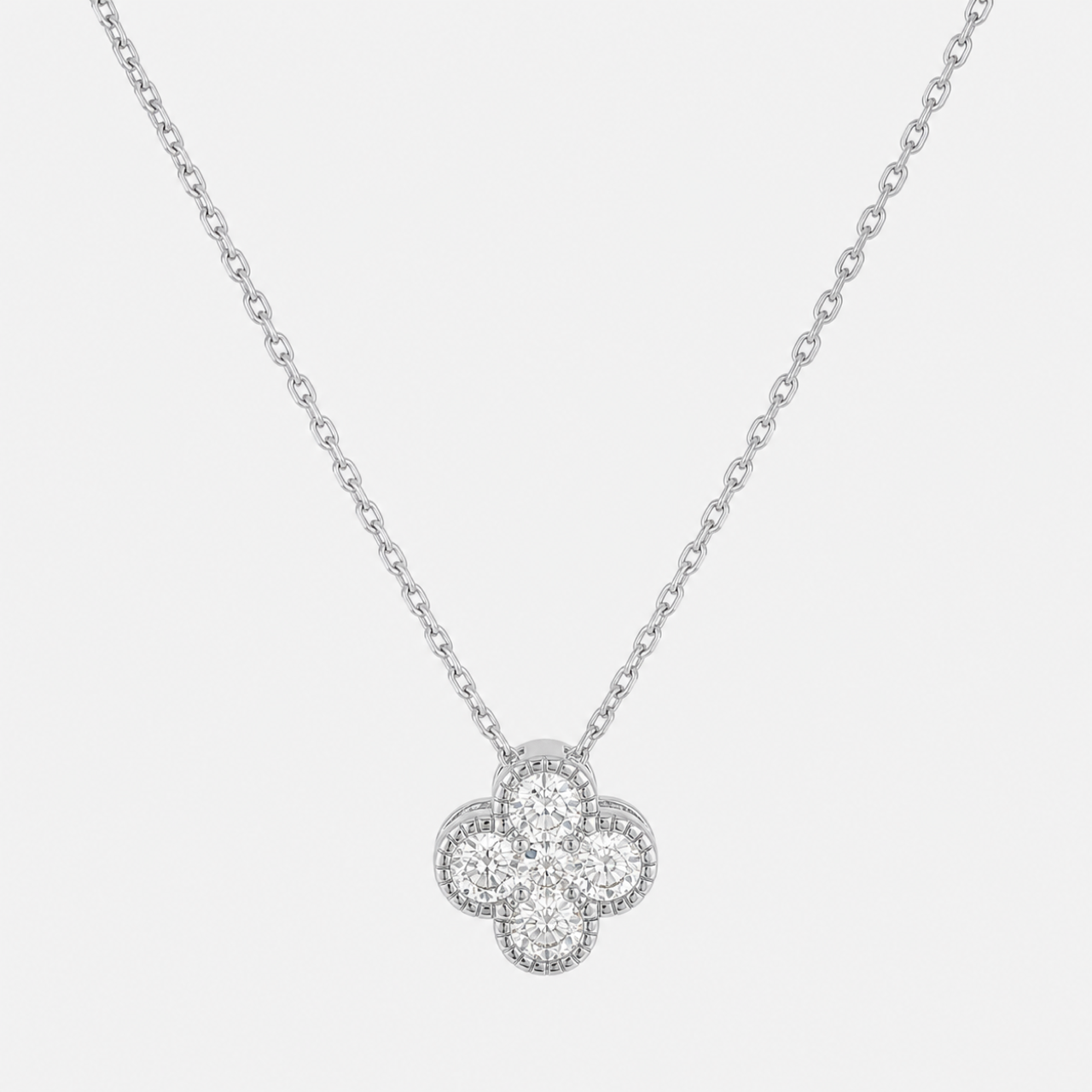Four Leaf Clover Diamond Necklace