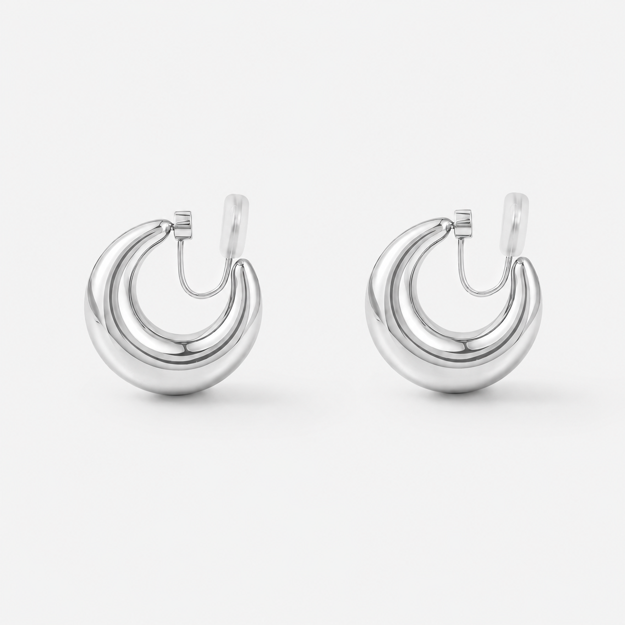 Medium Dome Hoop Clip-On Earrings by SOMIY