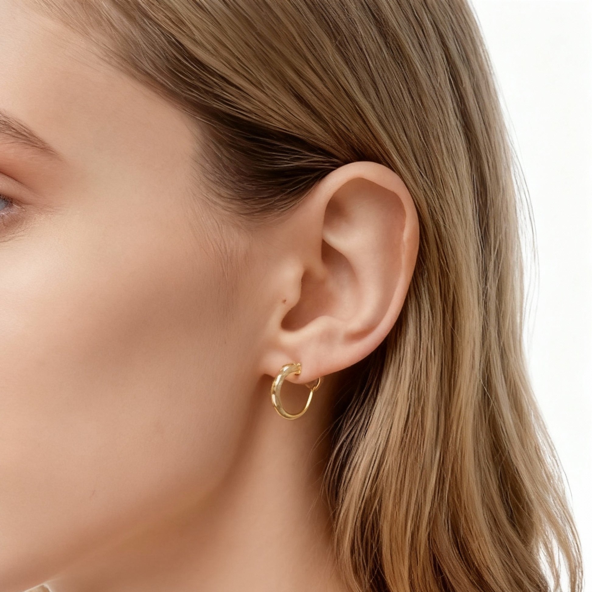 C-Shaped Diamond Clip-On Earrings for non-pierced ears – SOMIY