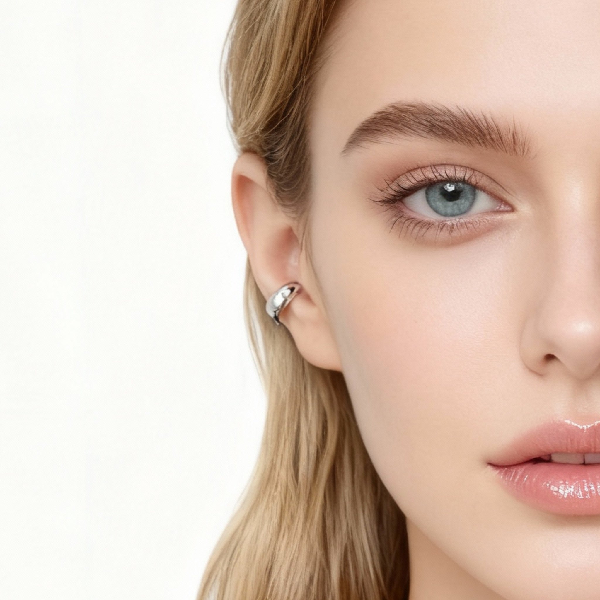 S925 Sterling Zilver Minimalistische Gepolijste Oorklem