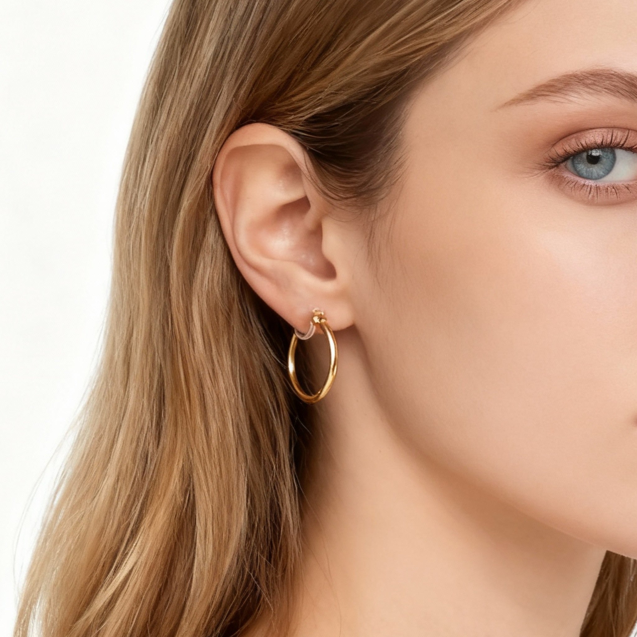 Sleek C-Hoop Clip-On Earrings