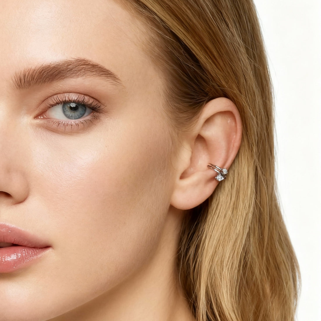 S925 Sterling Silver Swirl Ear Cuff ear cuff for non-pierced ears – SOMIY