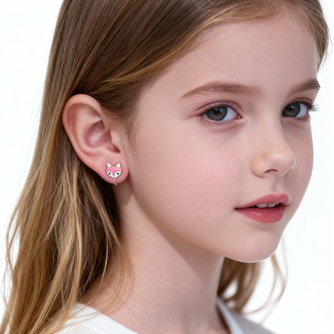 Cute Fox Clip-On Earrings for Girls