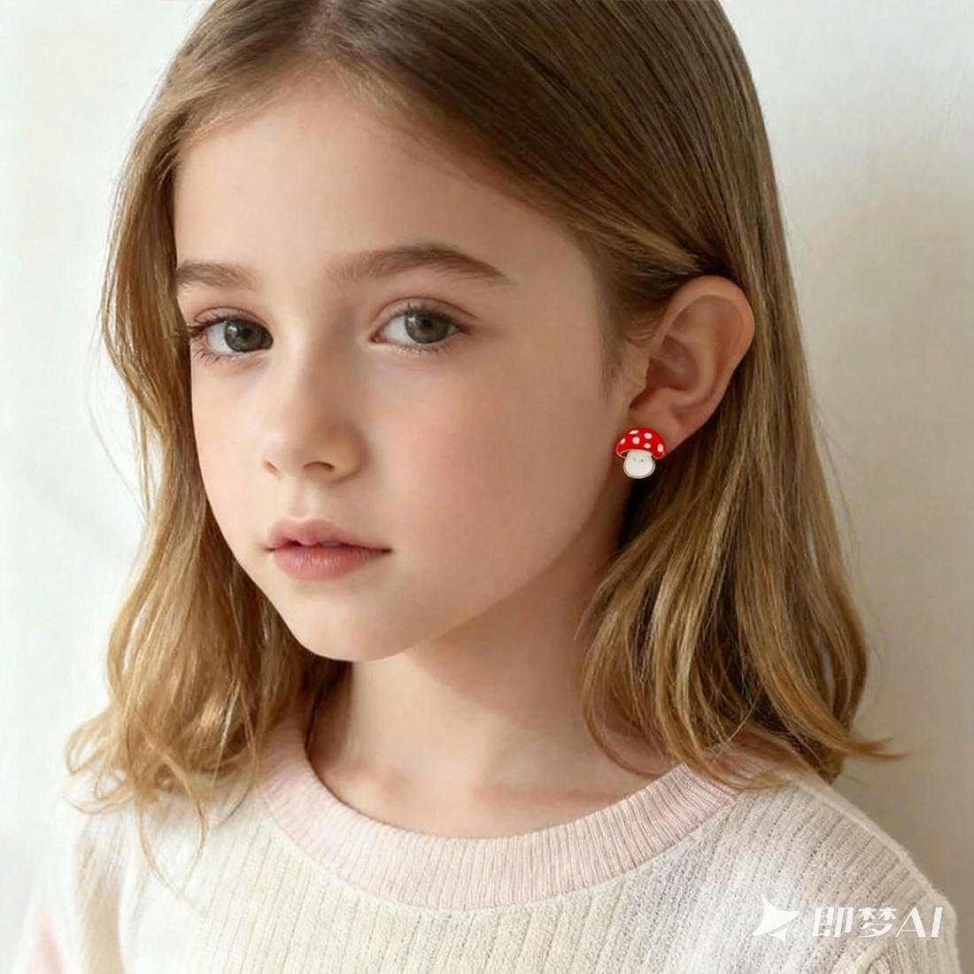 Cute Mushroom Clip-On Earrings for Girls