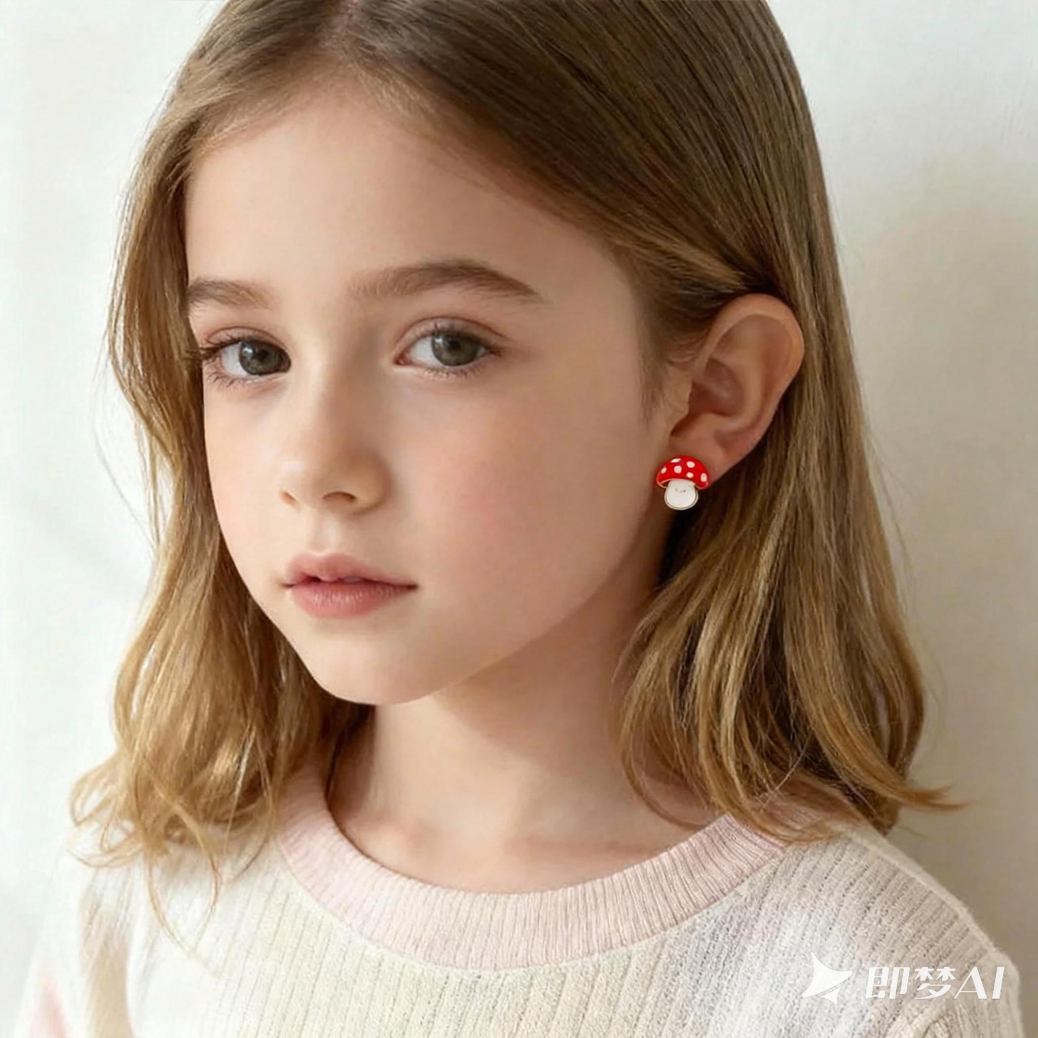 Cute Mushroom Clip-On Earrings for Girls
