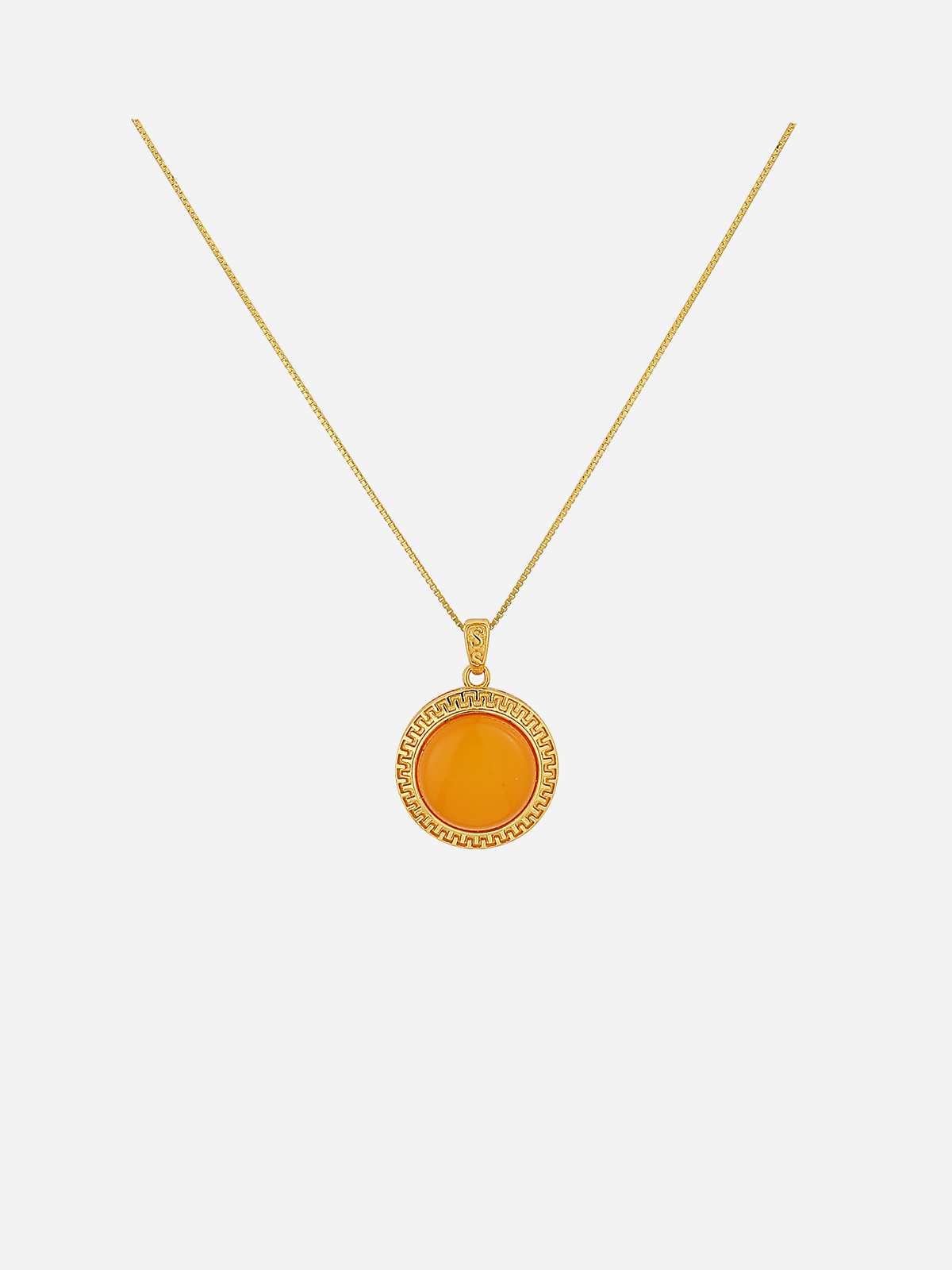 Eternal Meander Butterscotch Amber Necklace