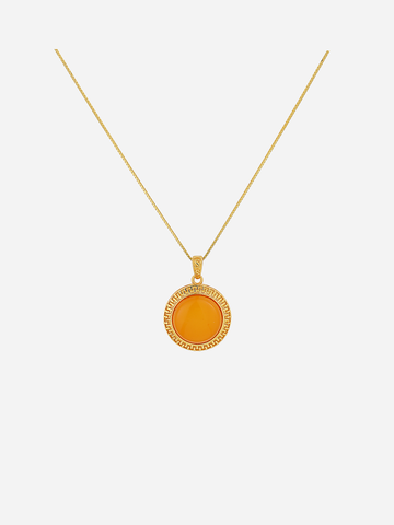 Eternal Meander Butterscotch Amber Necklace