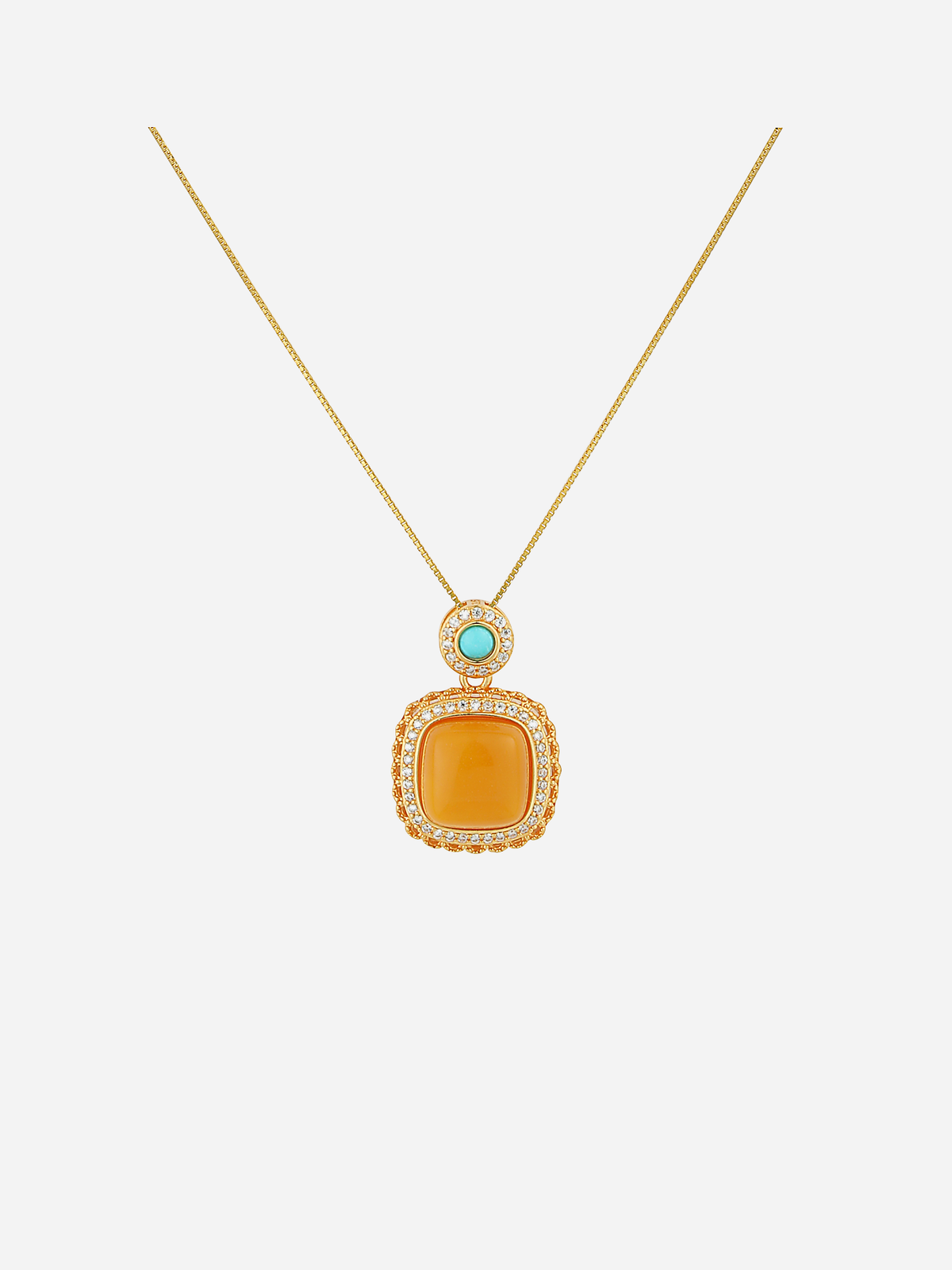 Luminous Filigree Butterscotch Amber Necklace