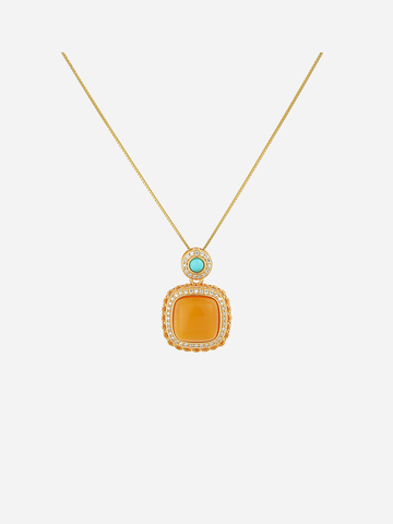 Luminous Filigree Butterscotch Amber Necklace