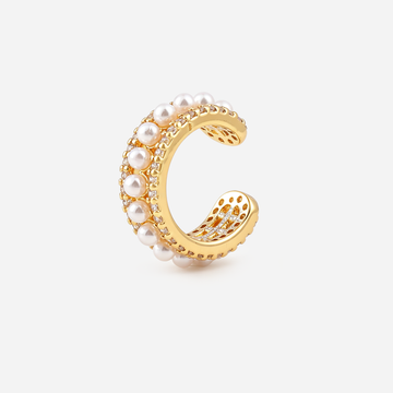 Pearl Pave Ear Cuff in Gold product view