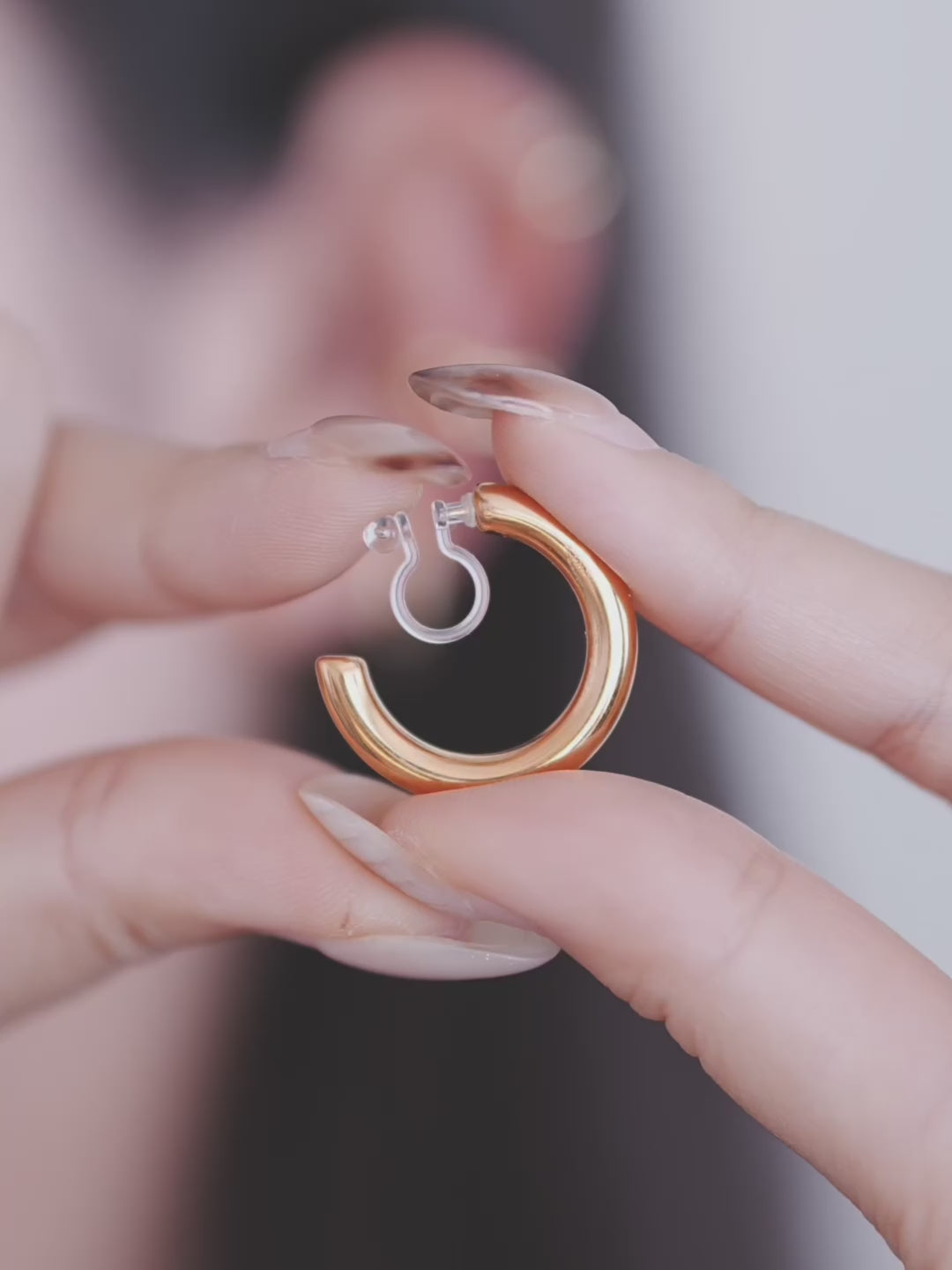Small Daily Clip-On Hoop Earrings