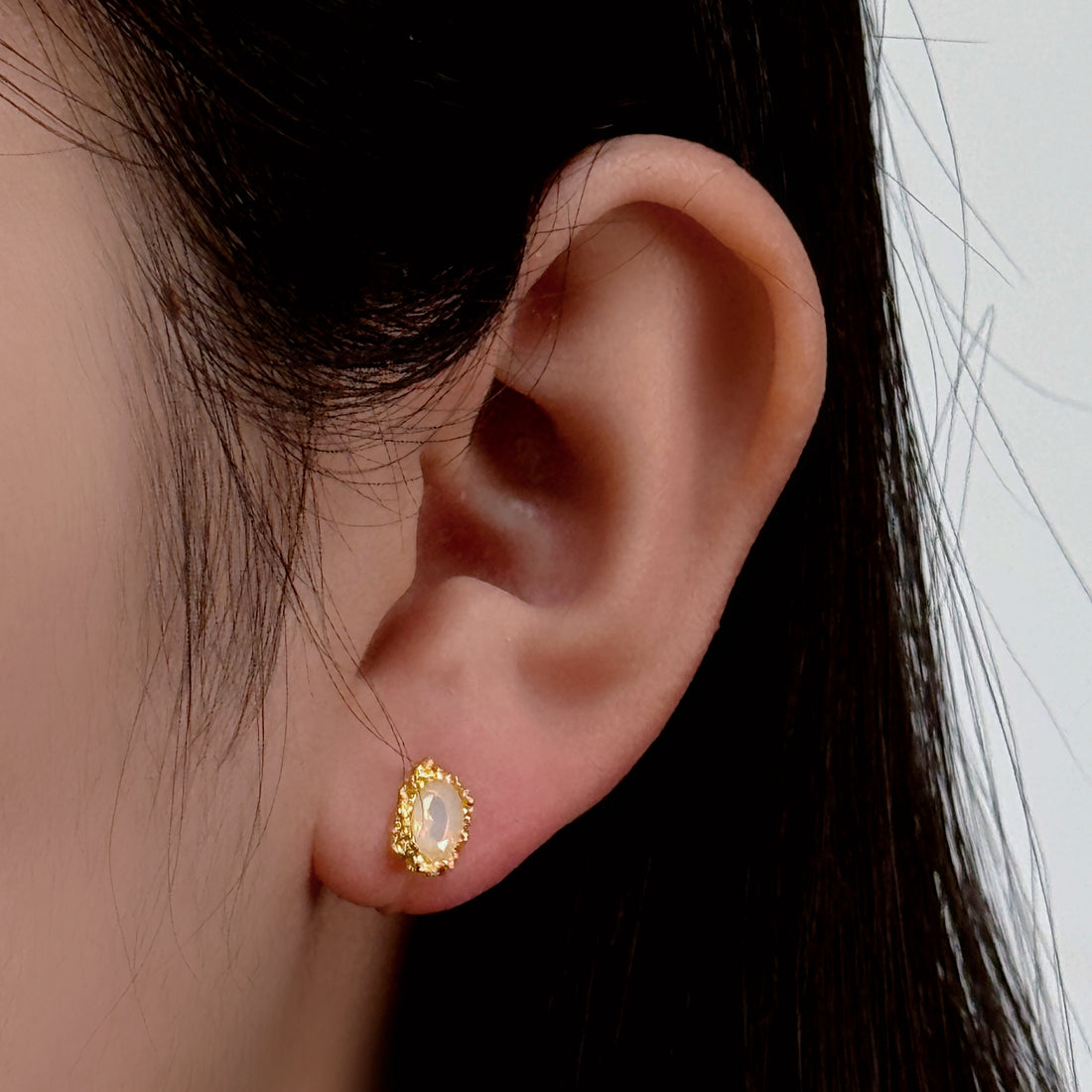 Pendientes de clip con diamantes y turquesa-Plata