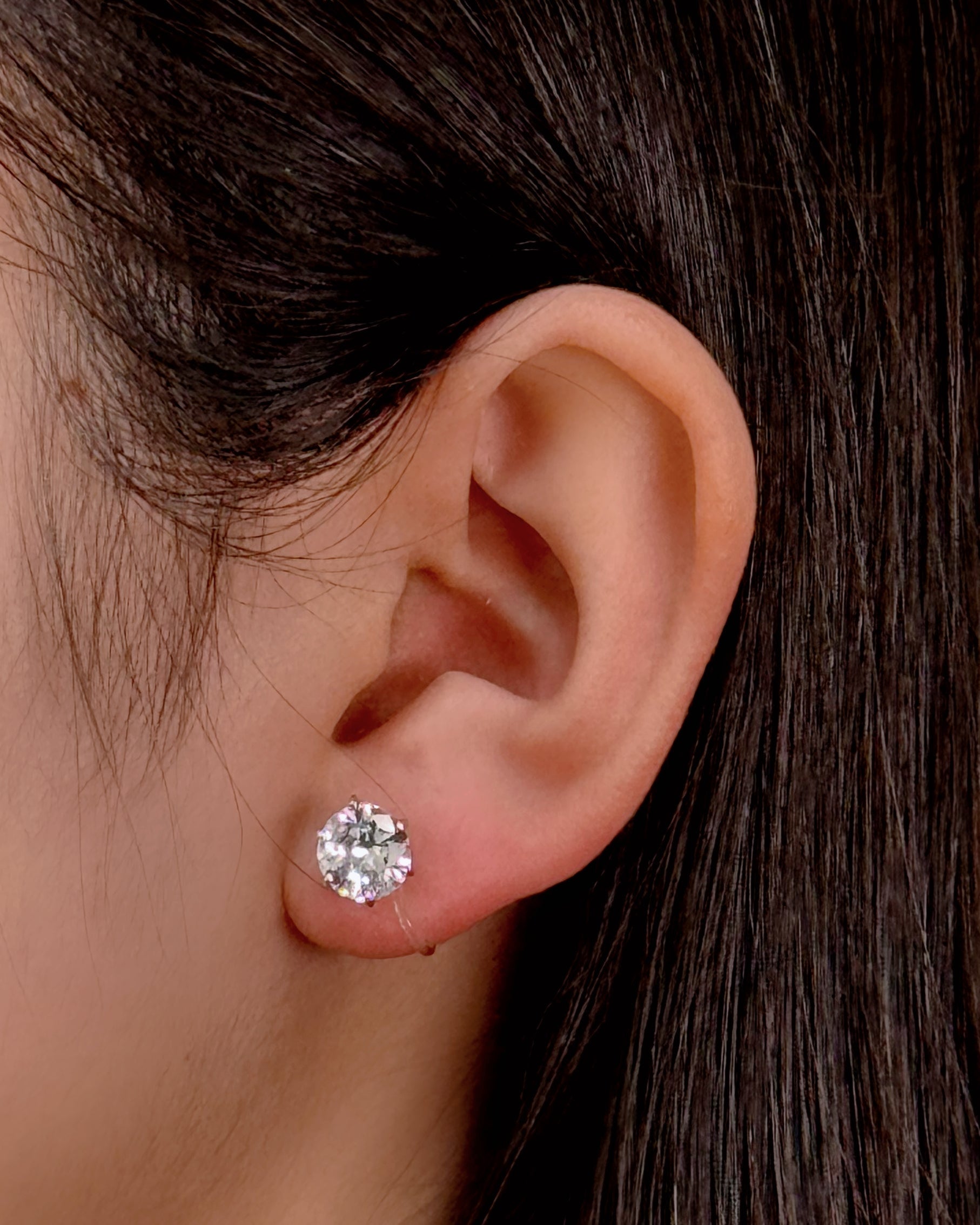 Sparkling Diamond Clip-On Earrings - SOMIY