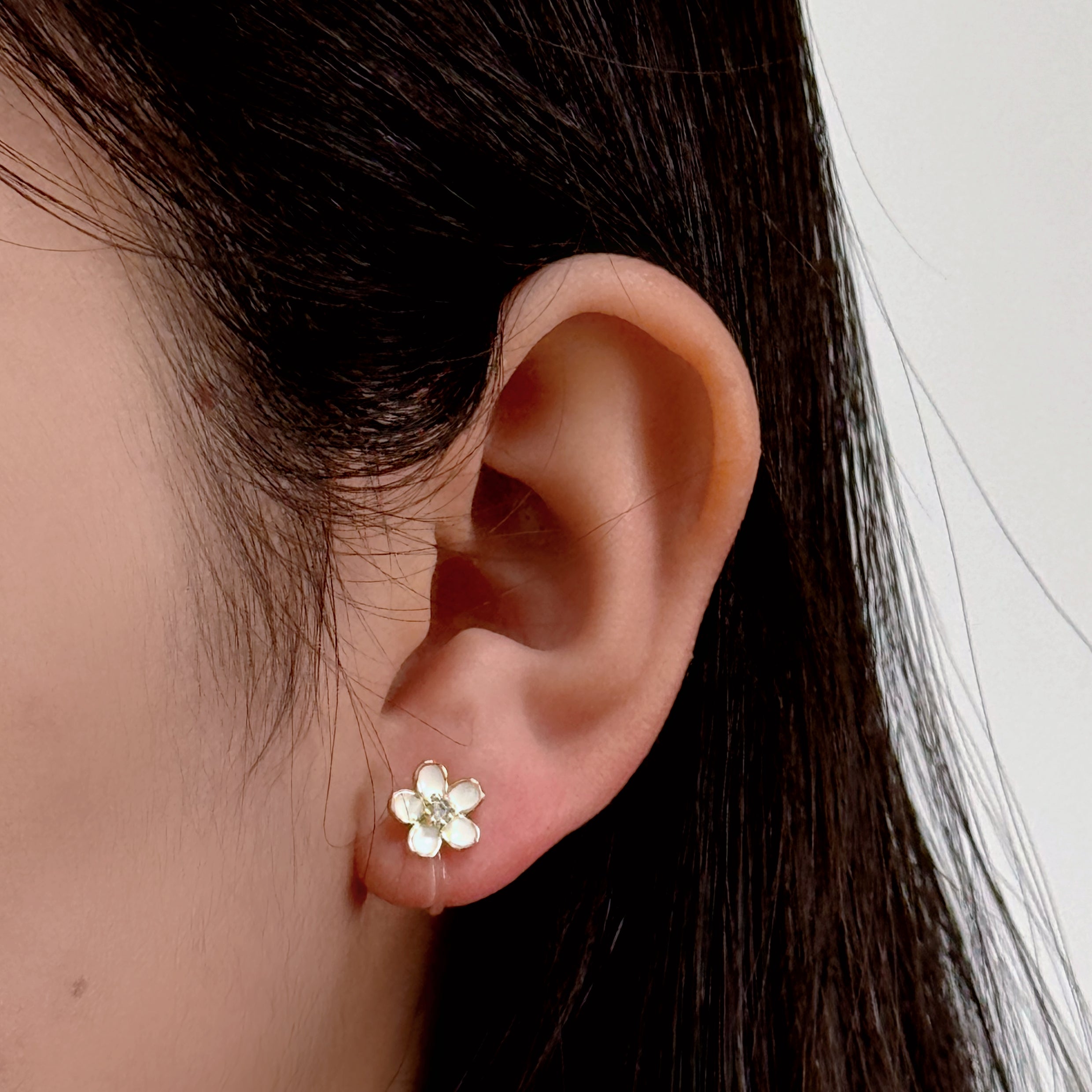 Flower Pearl Clip-On Earrings - SOMIY