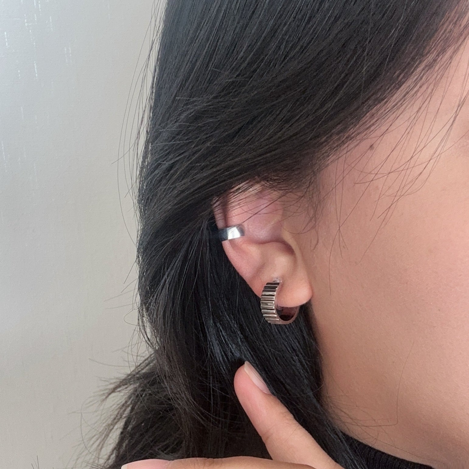 Orecchini a cerchio con clip a spirale mini - Oro