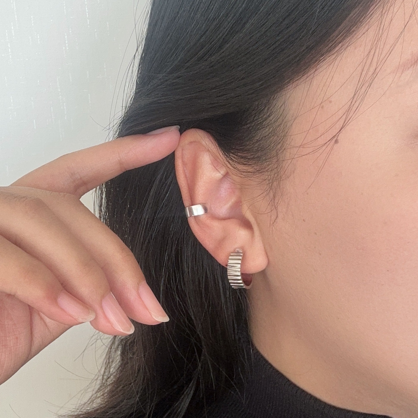 Orecchini a cerchio con clip a spirale mini - Oro
