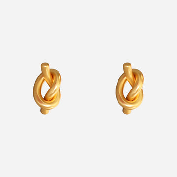 Rocky Clip-On Stud Earrings - Gold