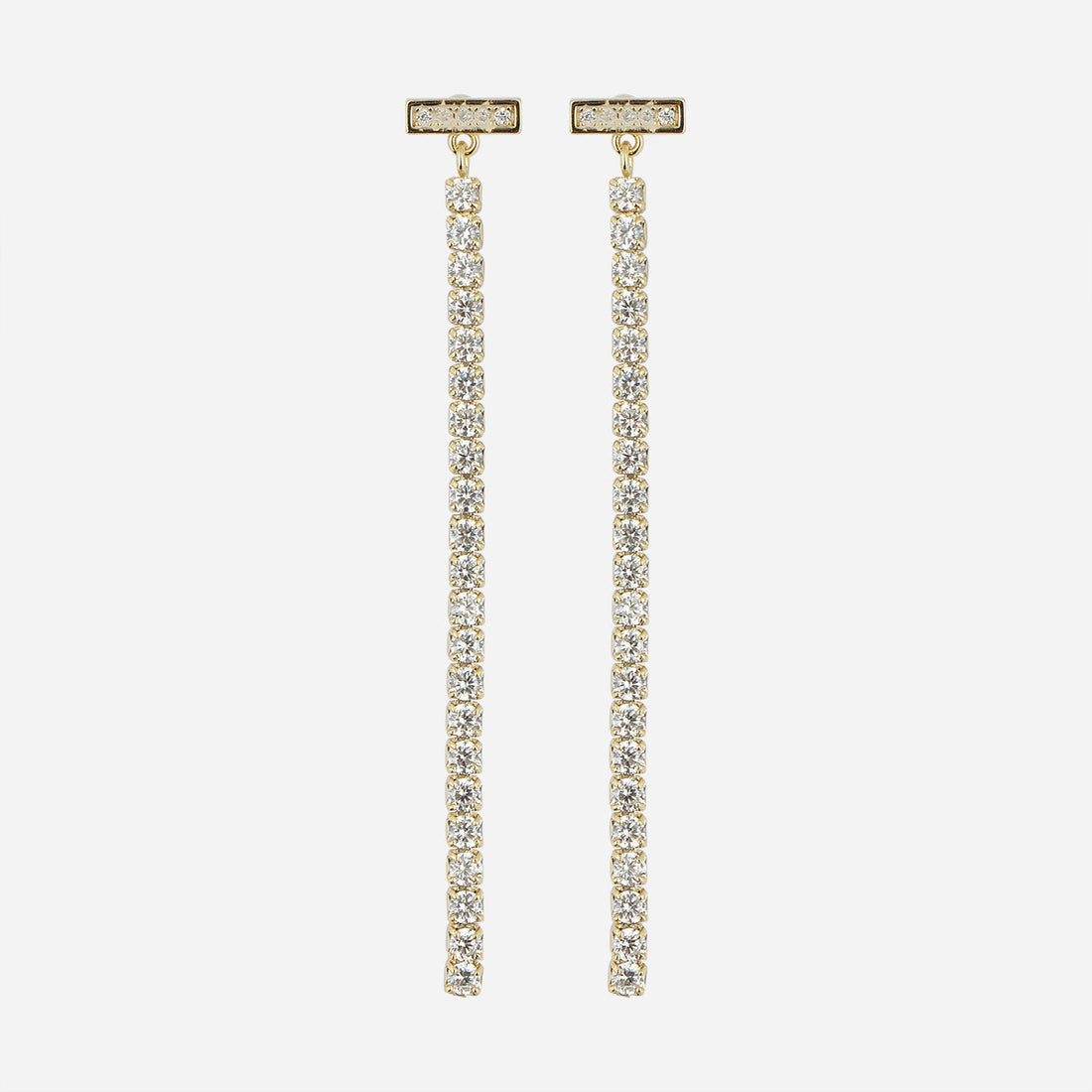 Gold Silver Resin CZdangle clip-on earrings by SOMIY – pain-free non-pierced jewelry for everyday wear