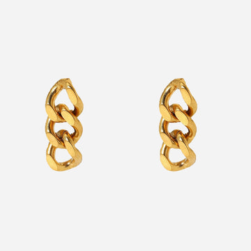 Gold Resindangle clip-on earrings by SOMIY – pain-free non-pierced jewelry for everyday wear