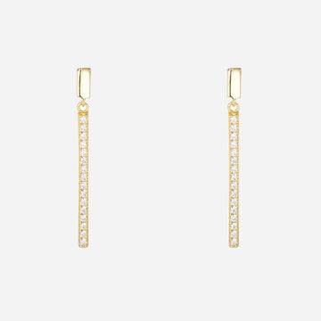 Gold Silver Resin CZdangle clip-on earrings by SOMIY – pain-free non-pierced jewelry for everyday wear