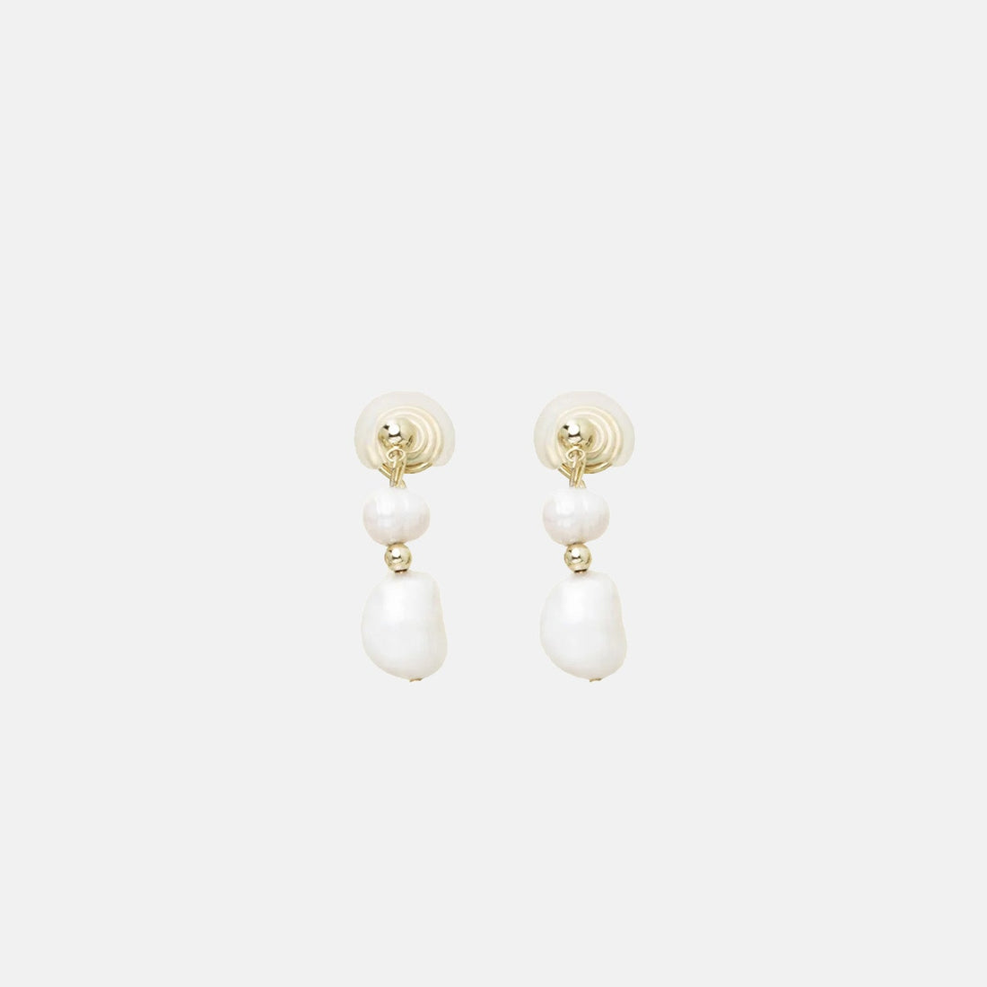 Silver Pearldangle clip-on earrings by SOMIY – pain-free non-pierced jewelry for everyday wear