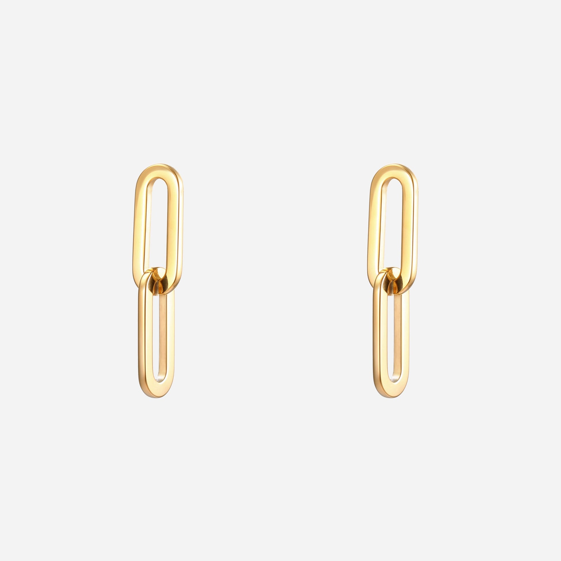 Gold Resindangle clip-on earrings by SOMIY – pain-free non-pierced jewelry for everyday wear