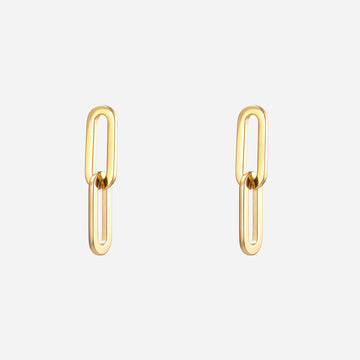 Gold Resindangle clip-on earrings by SOMIY – pain-free non-pierced jewelry for everyday wear