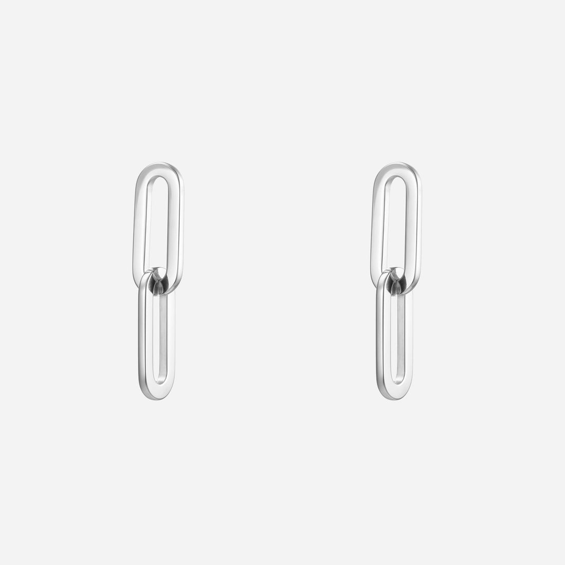 Interlocking Link Clip-On Earrings for non-pierced ears by SOMIY