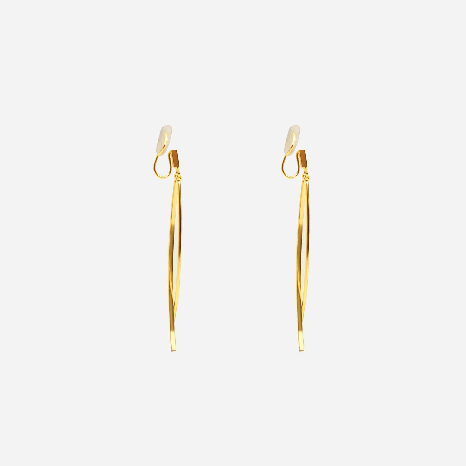 Pearl Crystaldangle clip-on earrings by SOMIY – pain-free non-pierced jewelry for everyday wear