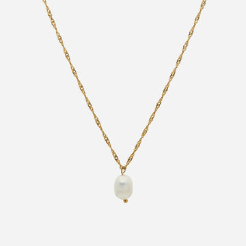 Gold Pearldangle clip-on earrings by SOMIY – pain-free non-pierced jewelry for everyday wear